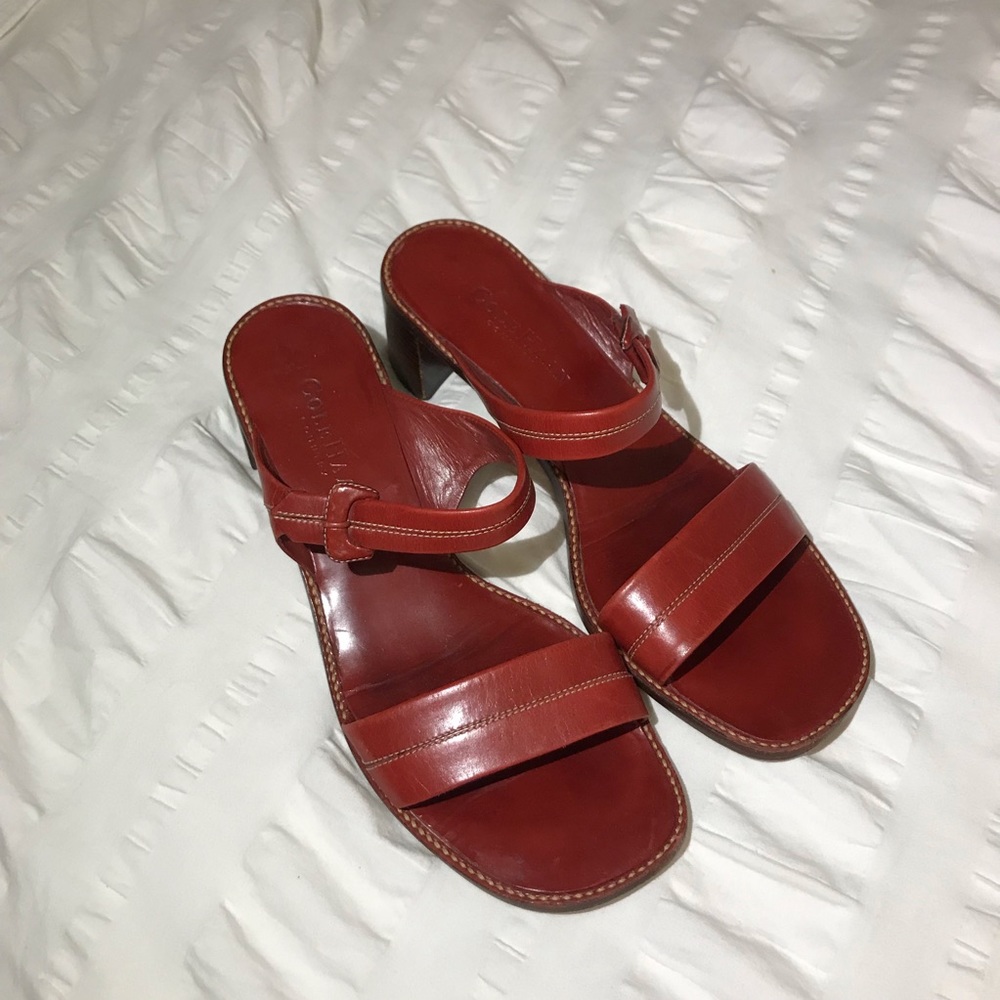 Cole Haan Country Red Leather Sandals